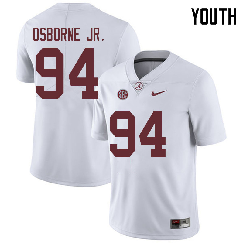 Youth #94 Mario Osborne Jr. Alabama Crimson Tide College Football Jerseys Sale-White